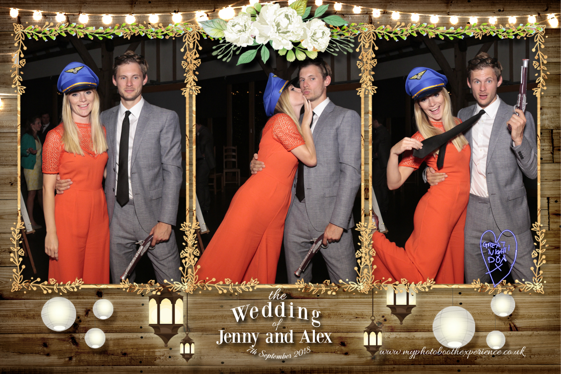 Jenny & Alex's Wedding | View more photos from the event at gallery.myphotoboothexperience.co.uk/u/MyPhotoBoothExperienceLtd/Jenny-Alexs-Wedding